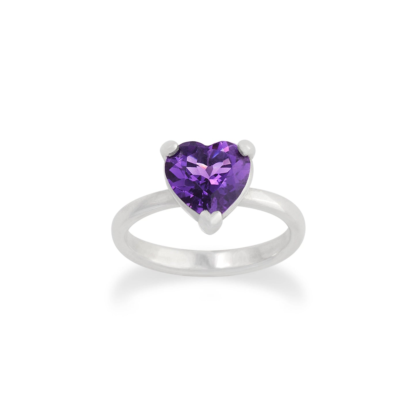 Consuela Heart Gemstone Ring with Amethyst
 – Consuela