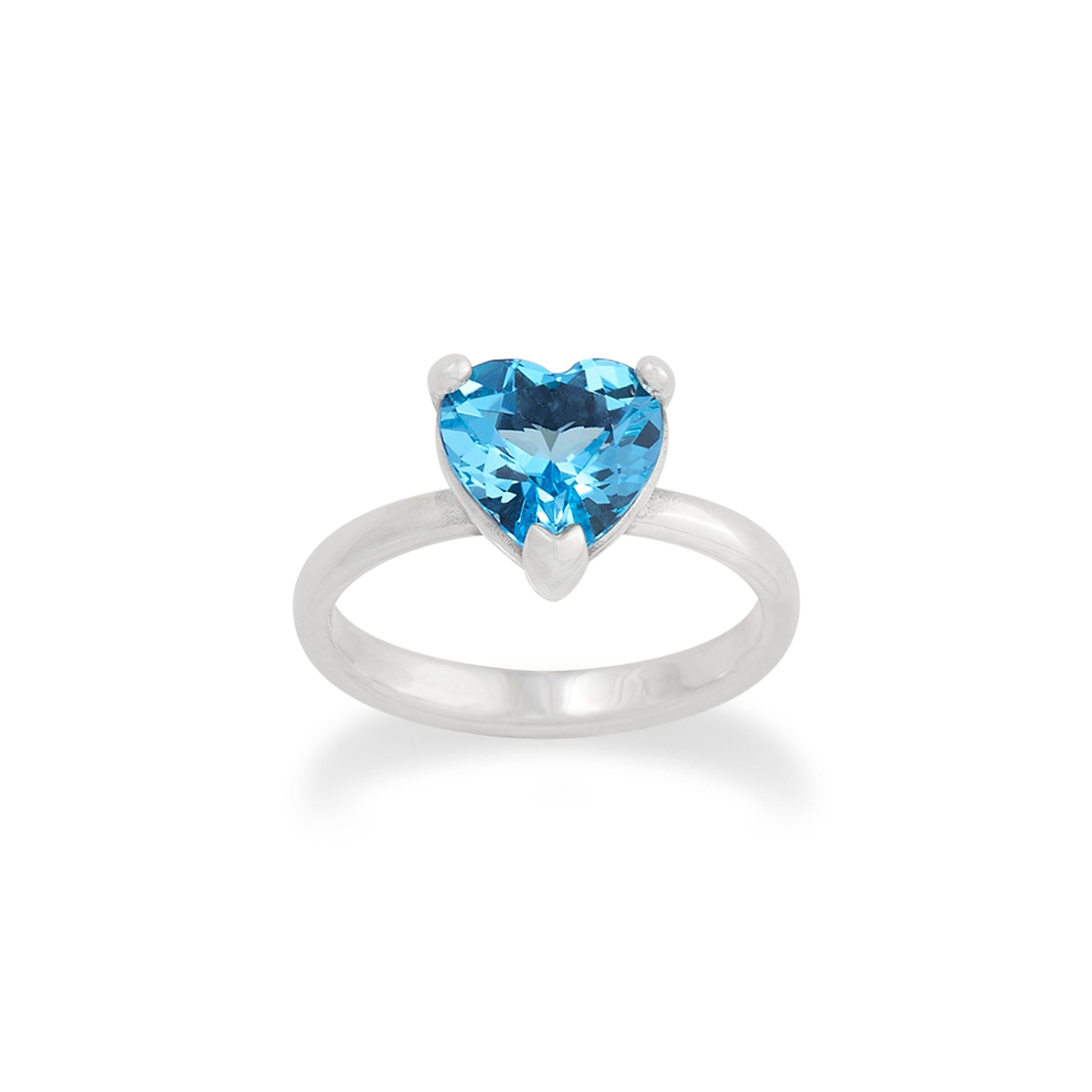 Consuela Heart Gemstone Ring with Blue Topaz
 – Consuela