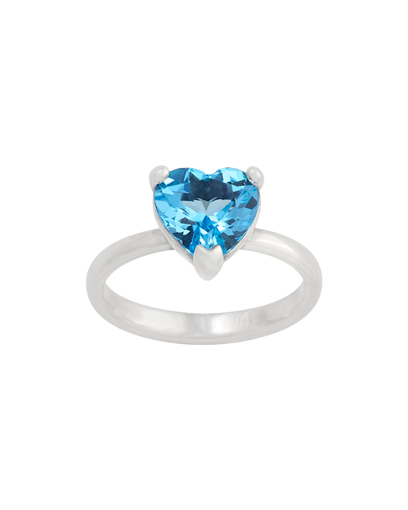 Consuela Heart Gemstone Ring with Blue Topaz
 – Consuela