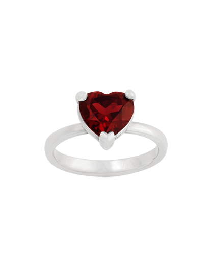 Consuela Heart Gemstone Ring with Garnet
 – Consuela