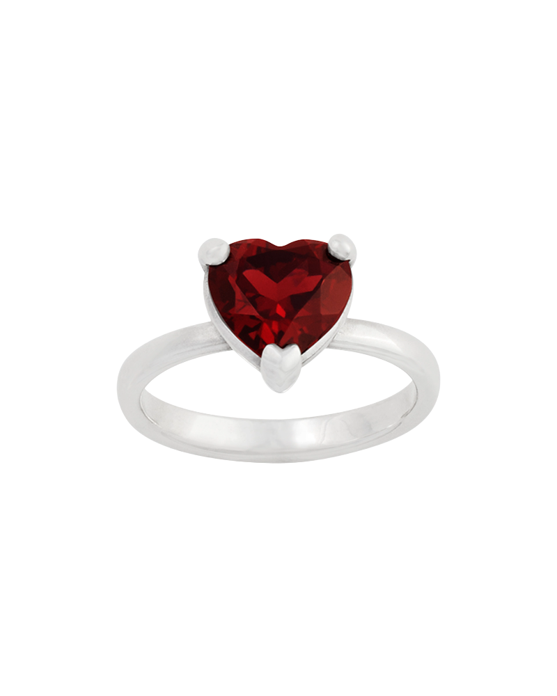 Consuela Heart Gemstone Ring with Garnet
 – Consuela