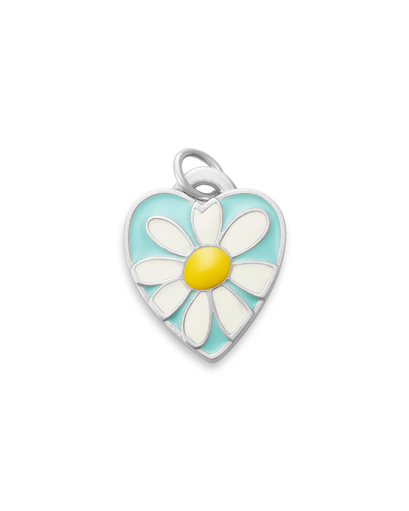 Consuela Enamel Daisy Heart Charm
 – Consuela