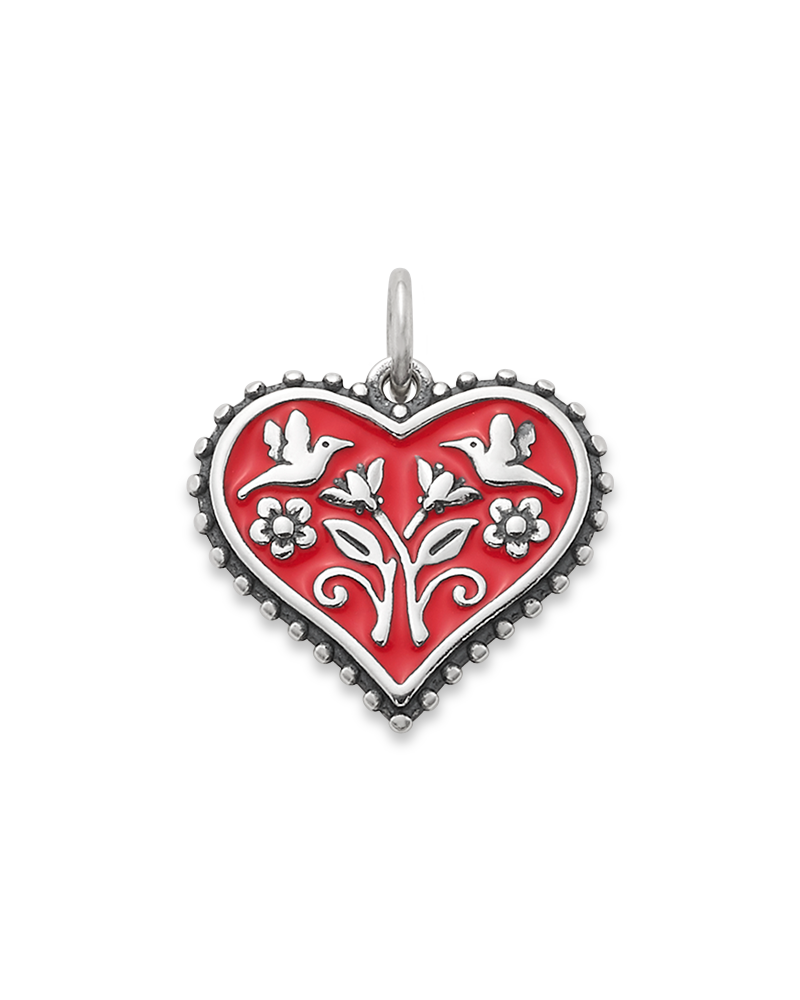 Consuela Enamel Red Hearts in Bloom Charm
 – Consuela