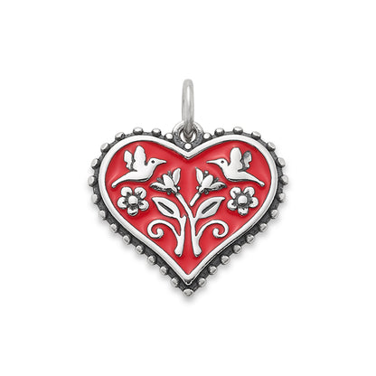Consuela Enamel Red Hearts in Bloom Charm
 – Consuela