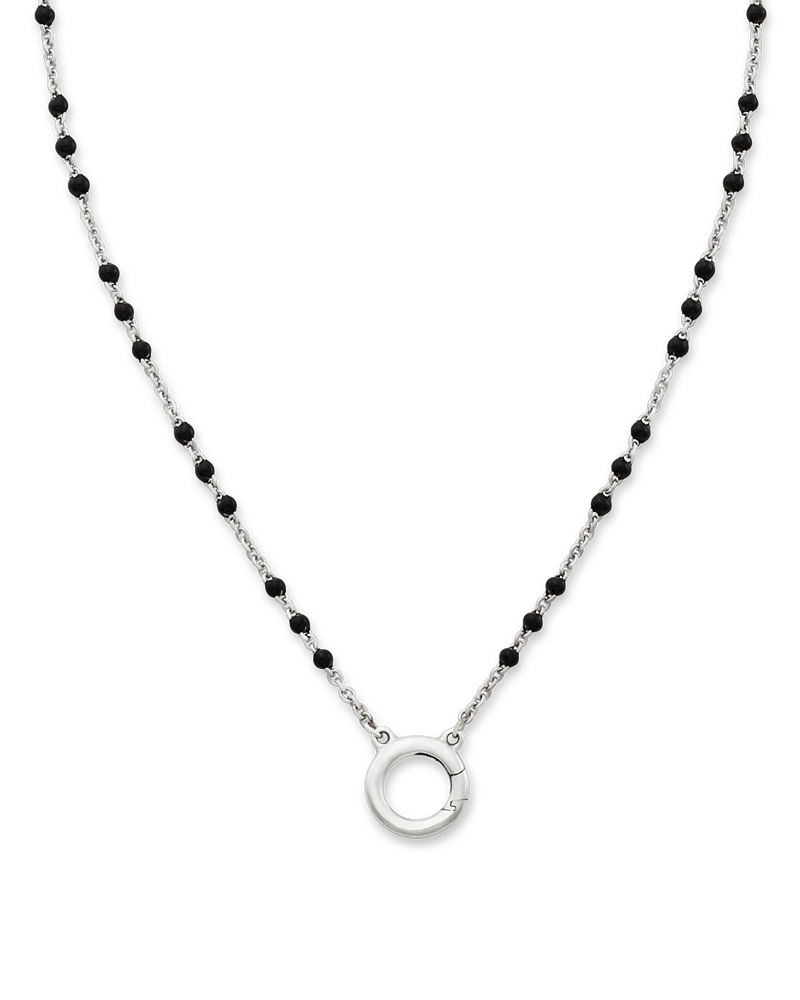 Consuela Enamel Beaded Chain Changeable Charm Holder Necklace
 – Consuela