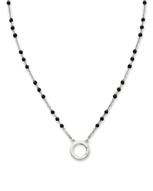 Consuela Enamel Beaded Chain Changeable Charm Holder Necklace
 – Consuela
