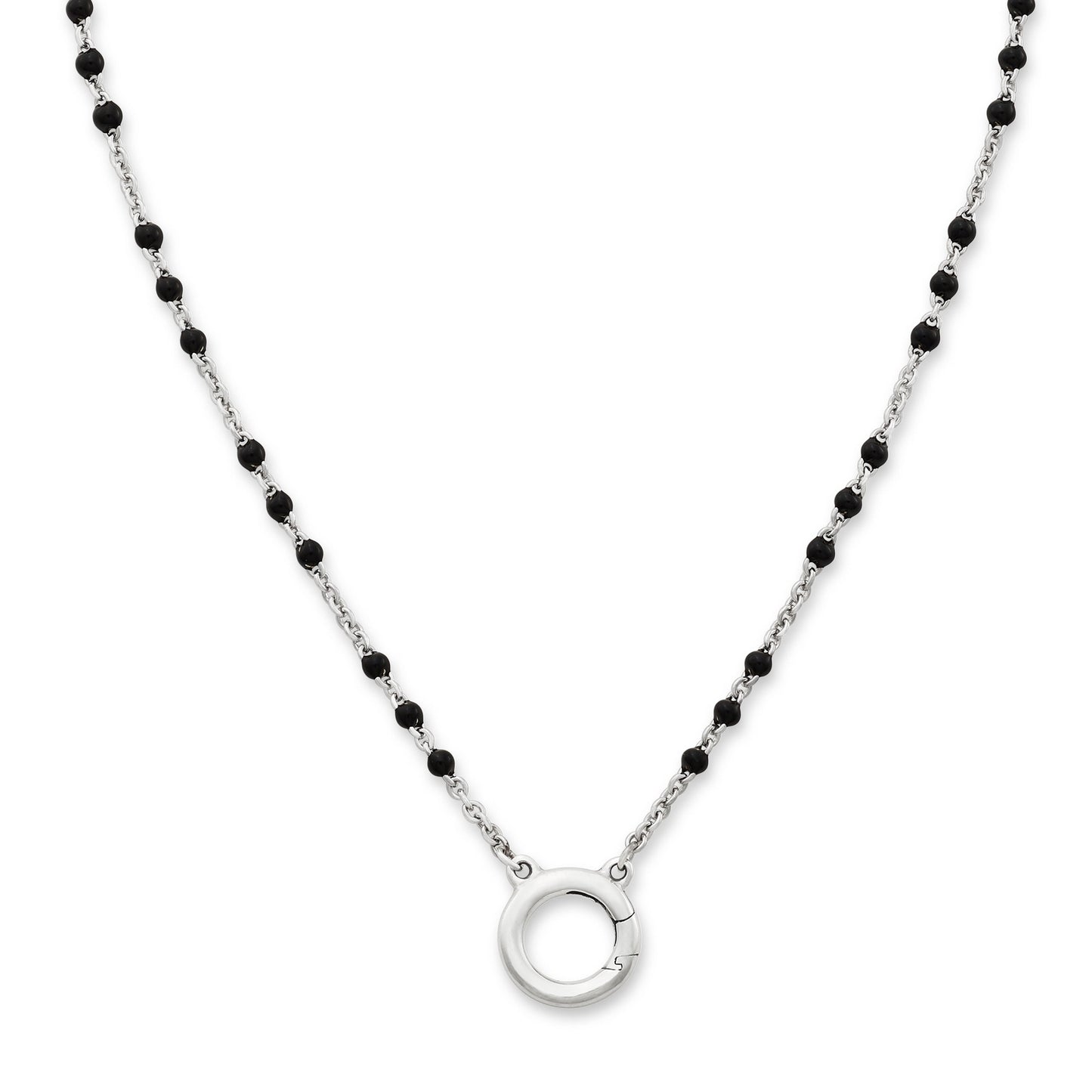 Consuela Enamel Beaded Chain Changeable Charm Holder Necklace
 – Consuela