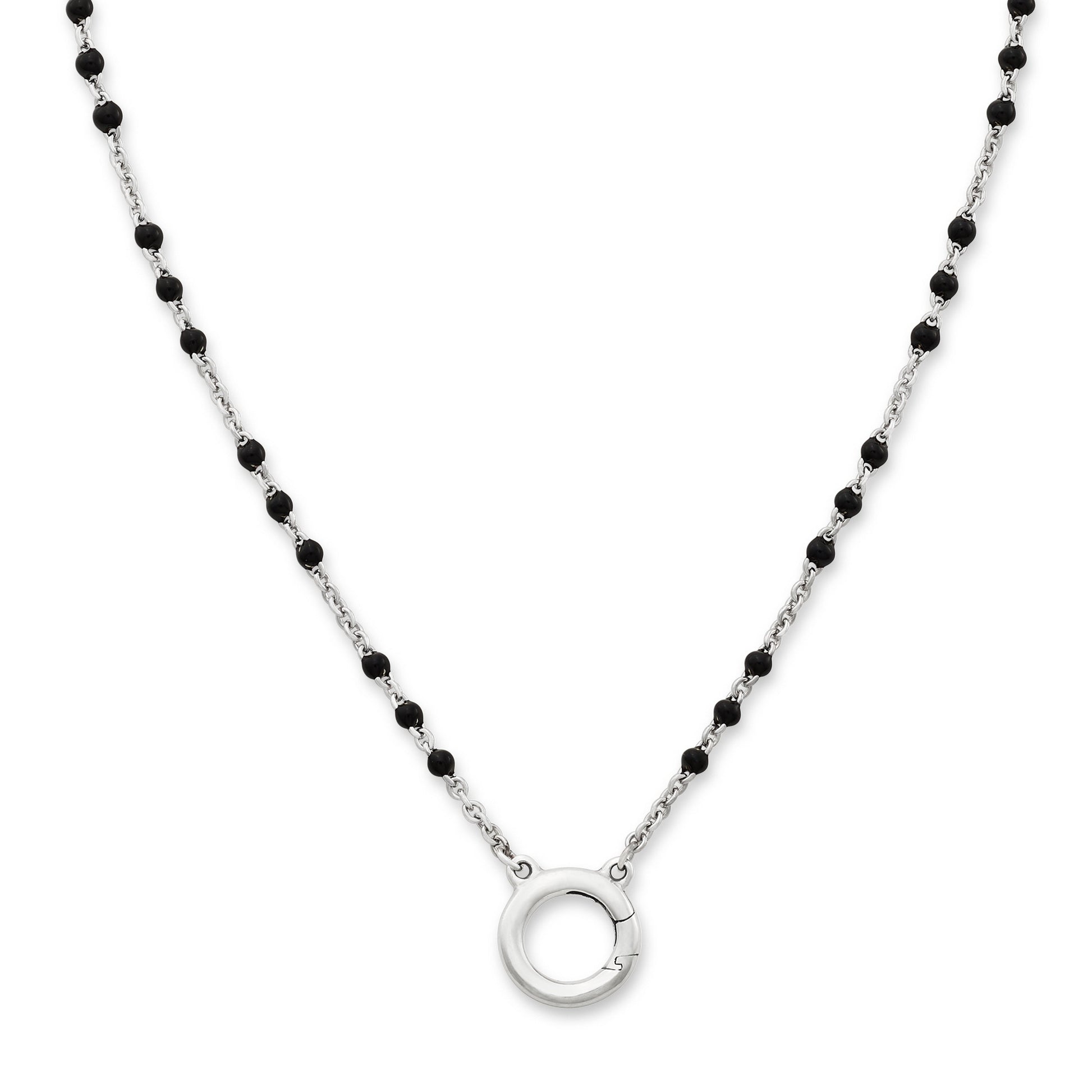 Consuela Enamel Beaded Chain Changeable Charm Holder Necklace
 – Consuela