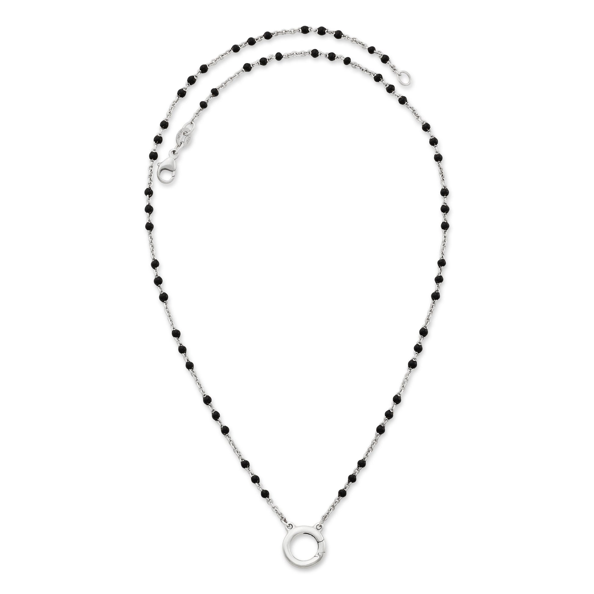 Consuela Enamel Beaded Chain Changeable Charm Holder Necklace
 – Consuela