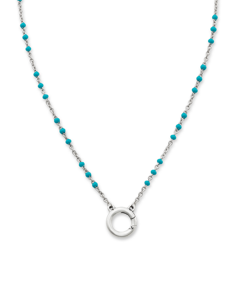 Consuela Enamel Beaded Chain Changeable Charm Holder Necklace
 – Consuela