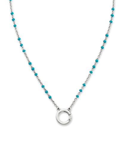 Consuela Enamel Beaded Chain Changeable Charm Holder Necklace
 – Consuela