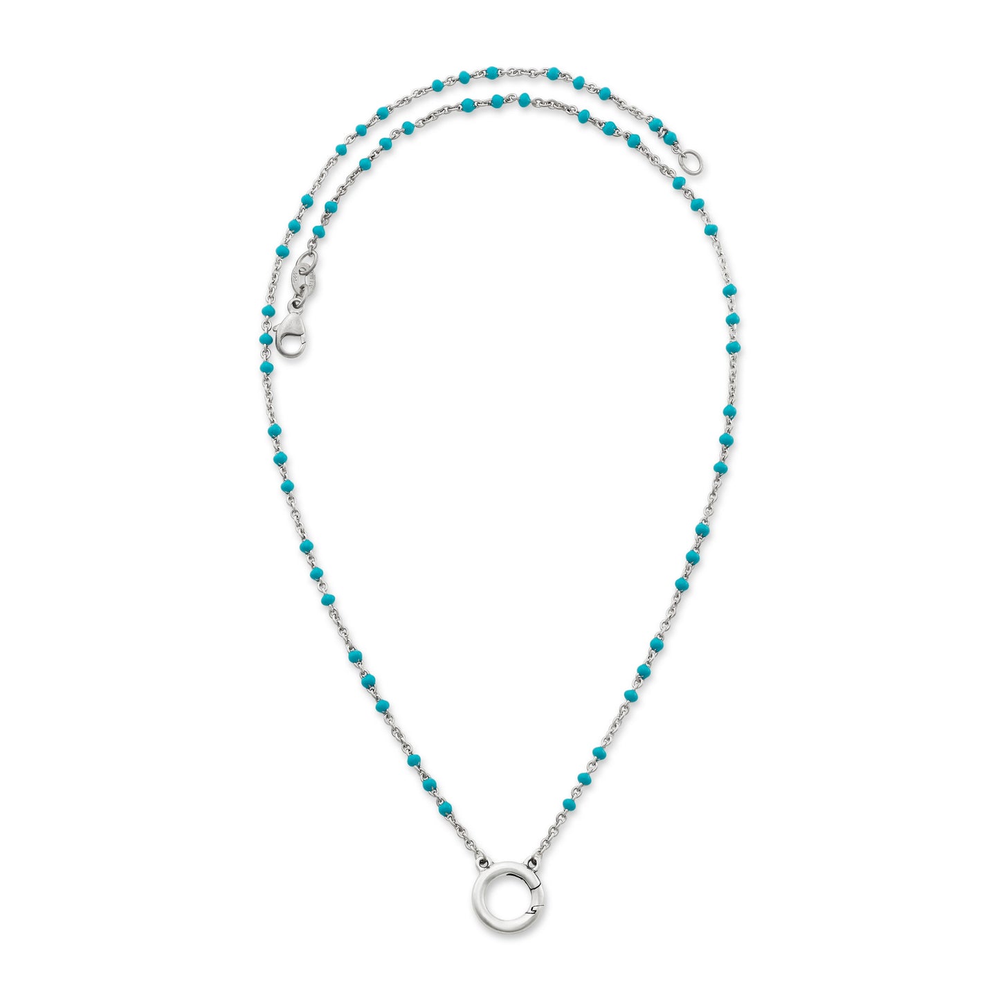 Consuela Enamel Beaded Chain Changeable Charm Holder Necklace
 – Consuela
