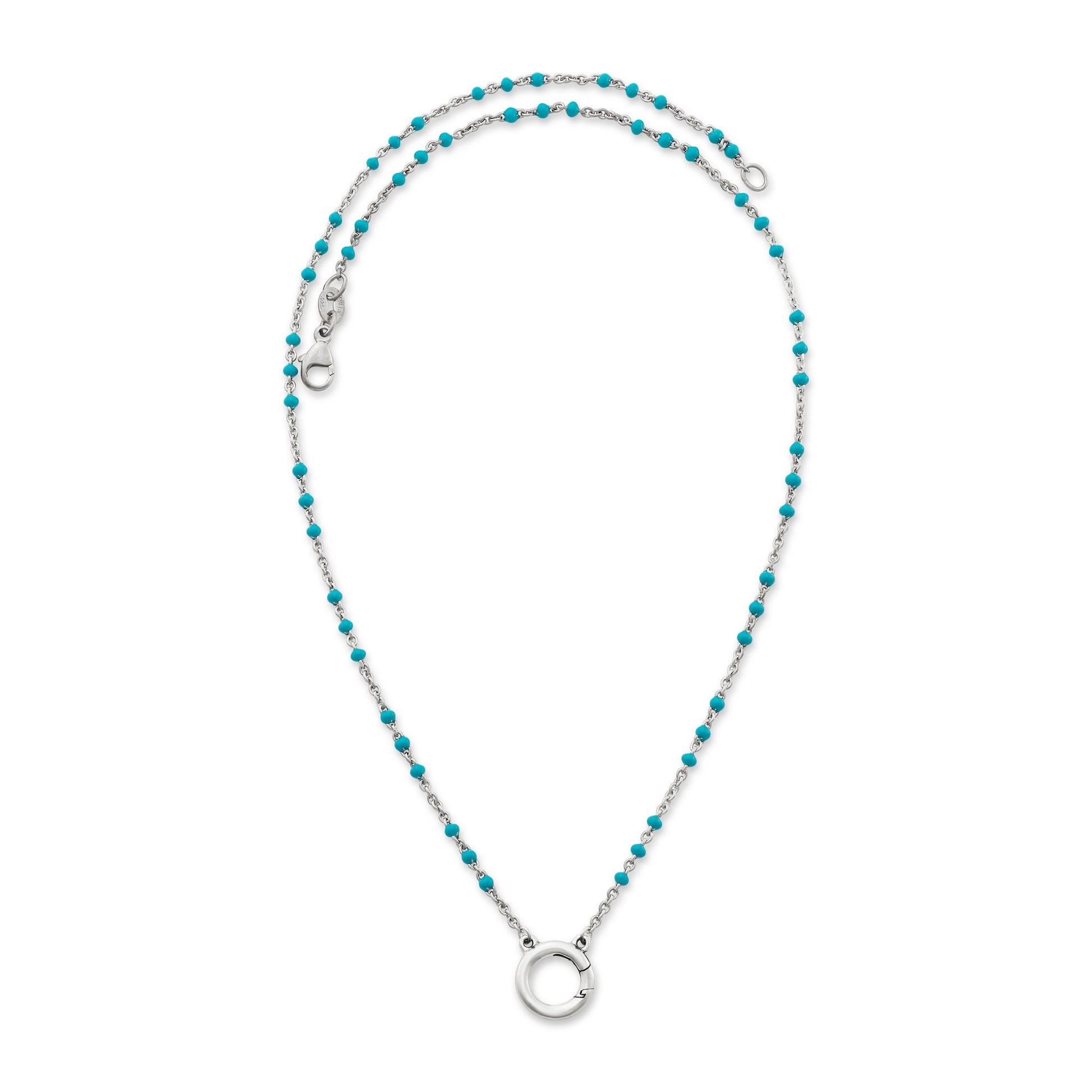 Consuela Enamel Beaded Chain Changeable Charm Holder Necklace
 – Consuela