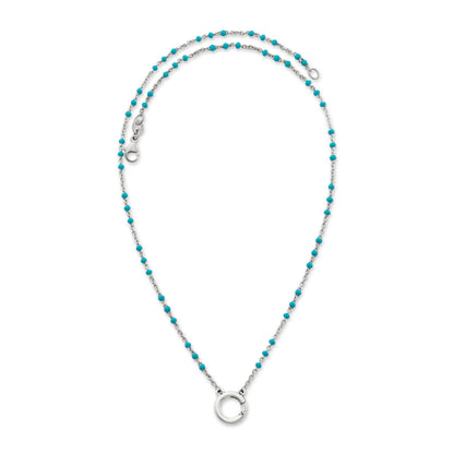 Consuela Enamel Beaded Chain Changeable Charm Holder Necklace
 – Consuela