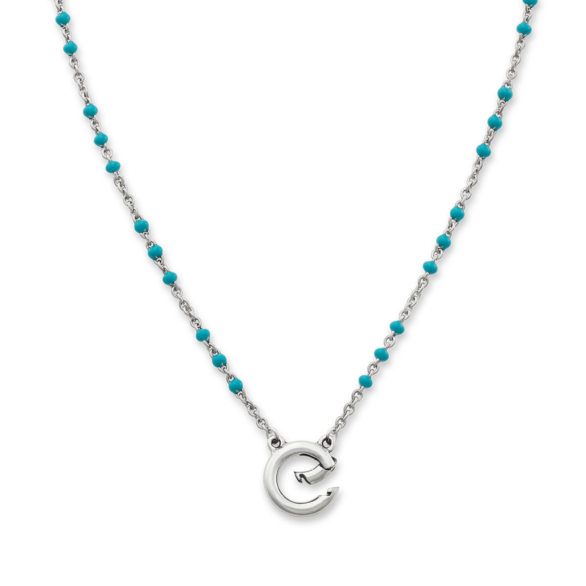 Consuela Enamel Beaded Chain Changeable Charm Holder Necklace
 – Consuela
