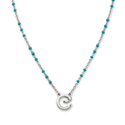 Consuela Enamel Beaded Chain Changeable Charm Holder Necklace
 – Consuela