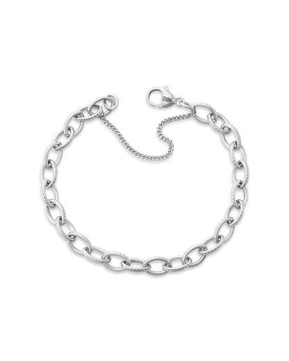 Consuela Textured Oval Charm Bracelet
 – Consuela