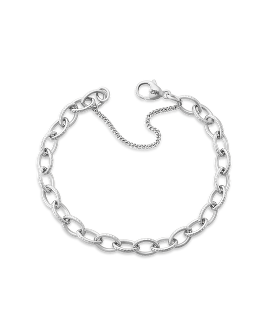 Consuela Textured Oval Charm Bracelet
 – Consuela