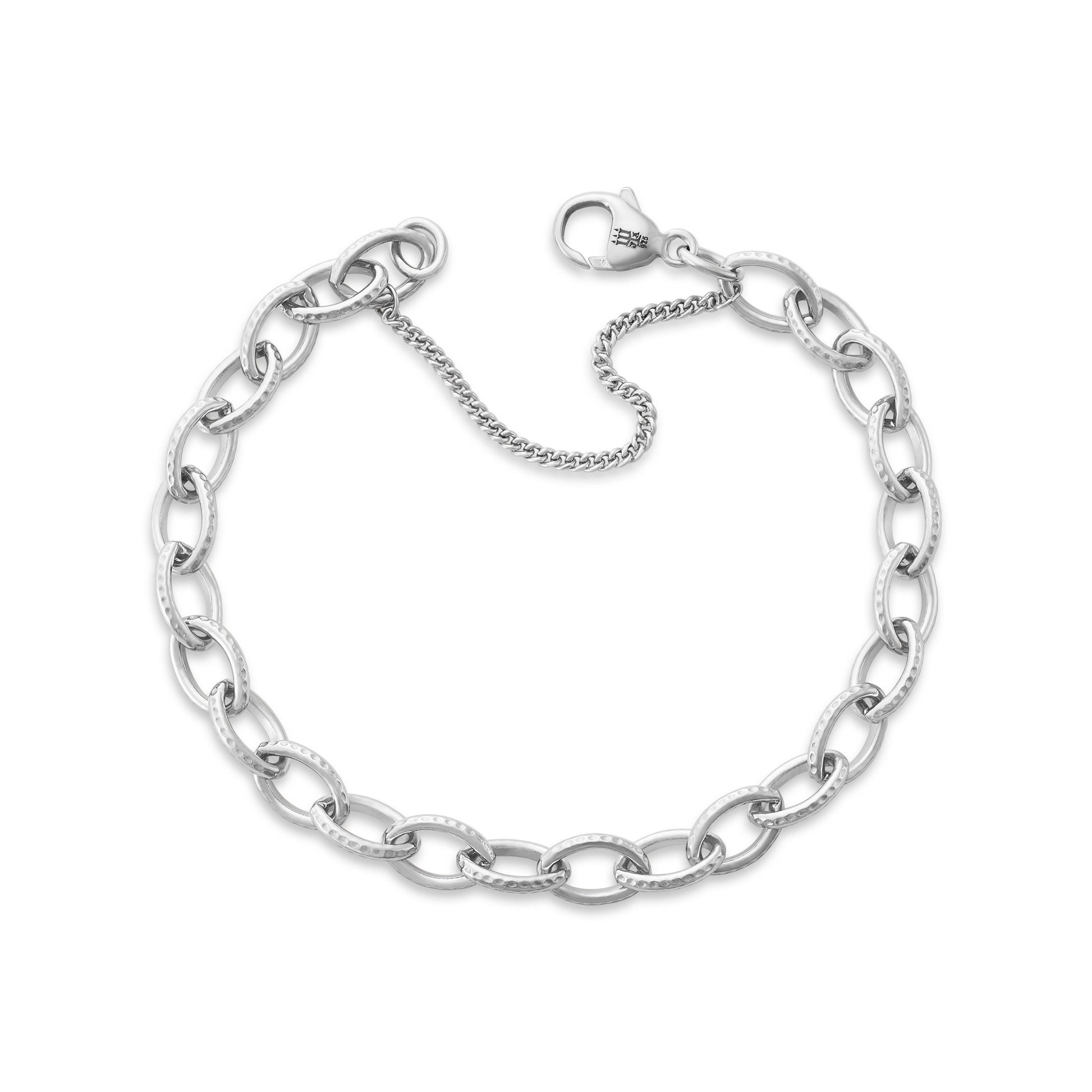 Consuela Textured Oval Charm Bracelet
 – Consuela