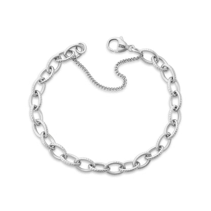 Consuela Textured Oval Charm Bracelet
 – Consuela