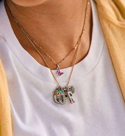 Consuela Enamel Dark Pink Mini Butterfly Charm
 – Consuela