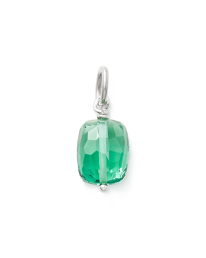 Consuela Faceted Lab-Created Green Amethyst Gemstone Bead Pendant
 – Consuela