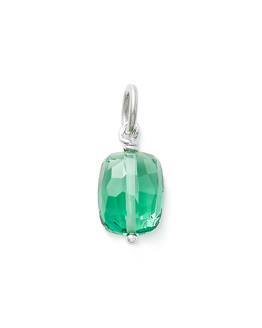 Consuela Faceted Lab-Created Green Amethyst Gemstone Bead Pendant
 – Consuela