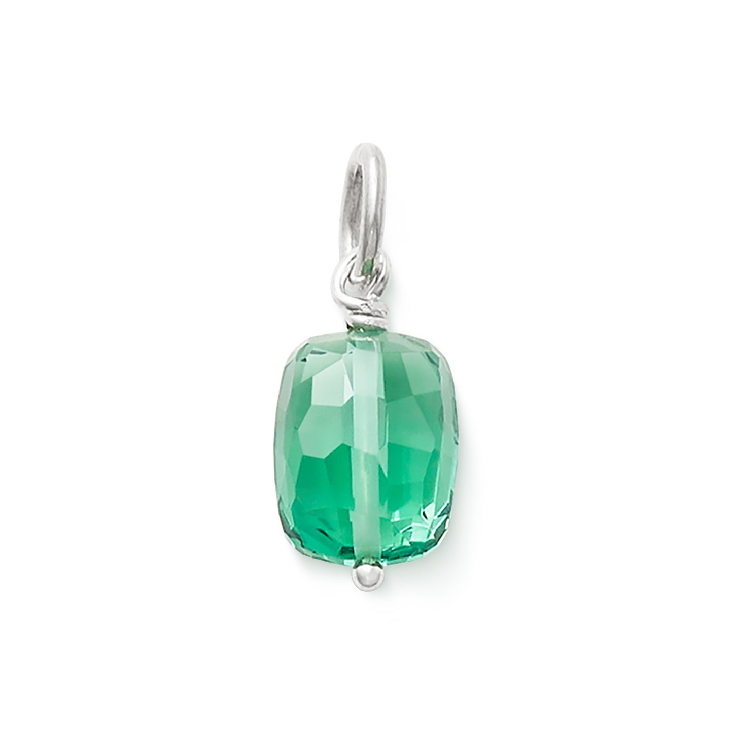 Consuela Faceted Lab-Created Green Amethyst Gemstone Bead Pendant
 – Consuela