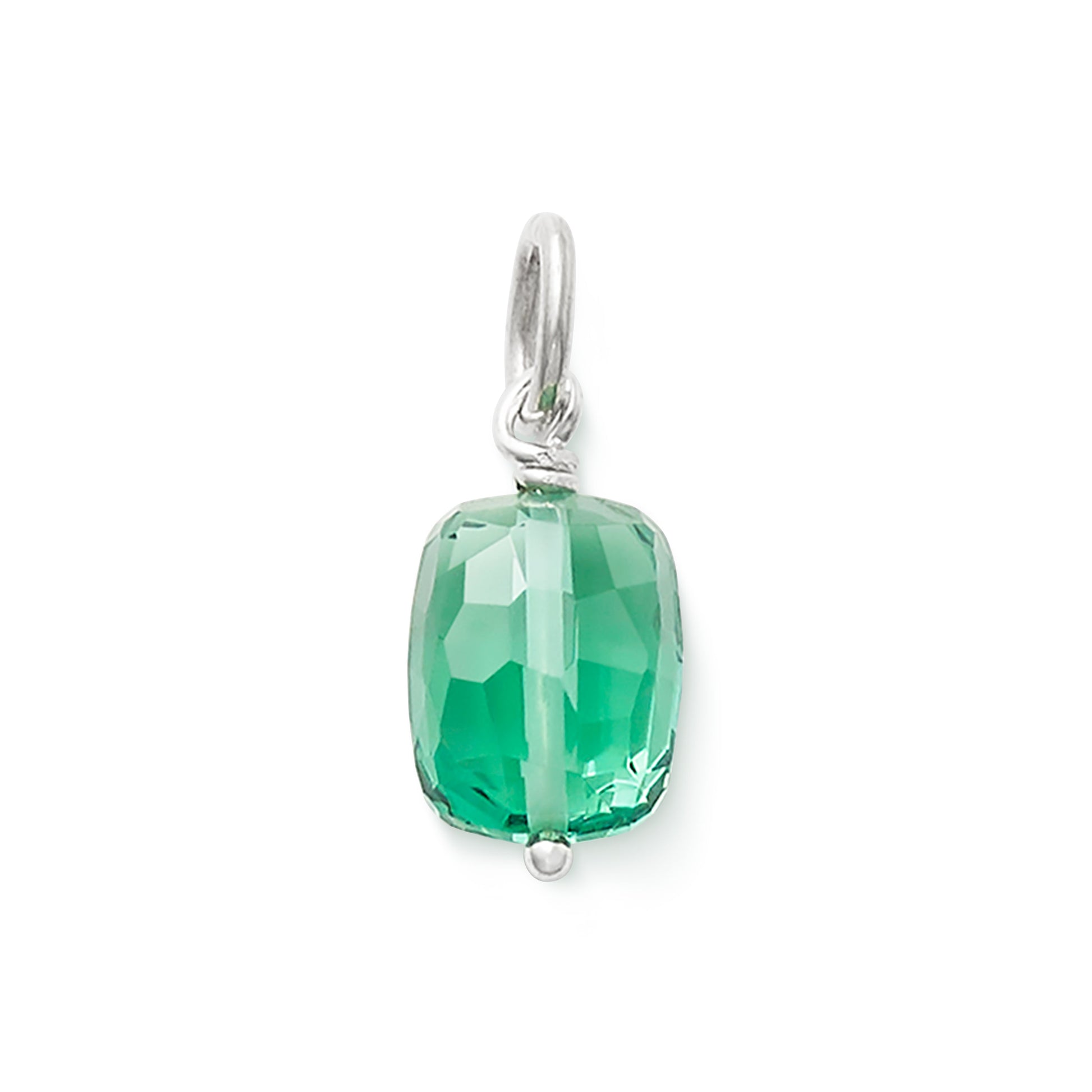 Consuela Faceted Lab-Created Green Amethyst Gemstone Bead Pendant
 – Consuela