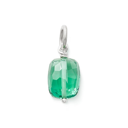 Consuela Faceted Lab-Created Green Amethyst Gemstone Bead Pendant
 – Consuela