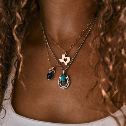 Consuela Faceted Lab-Created Blue Spinel Gemstone Bead Pendant
 – Consuela