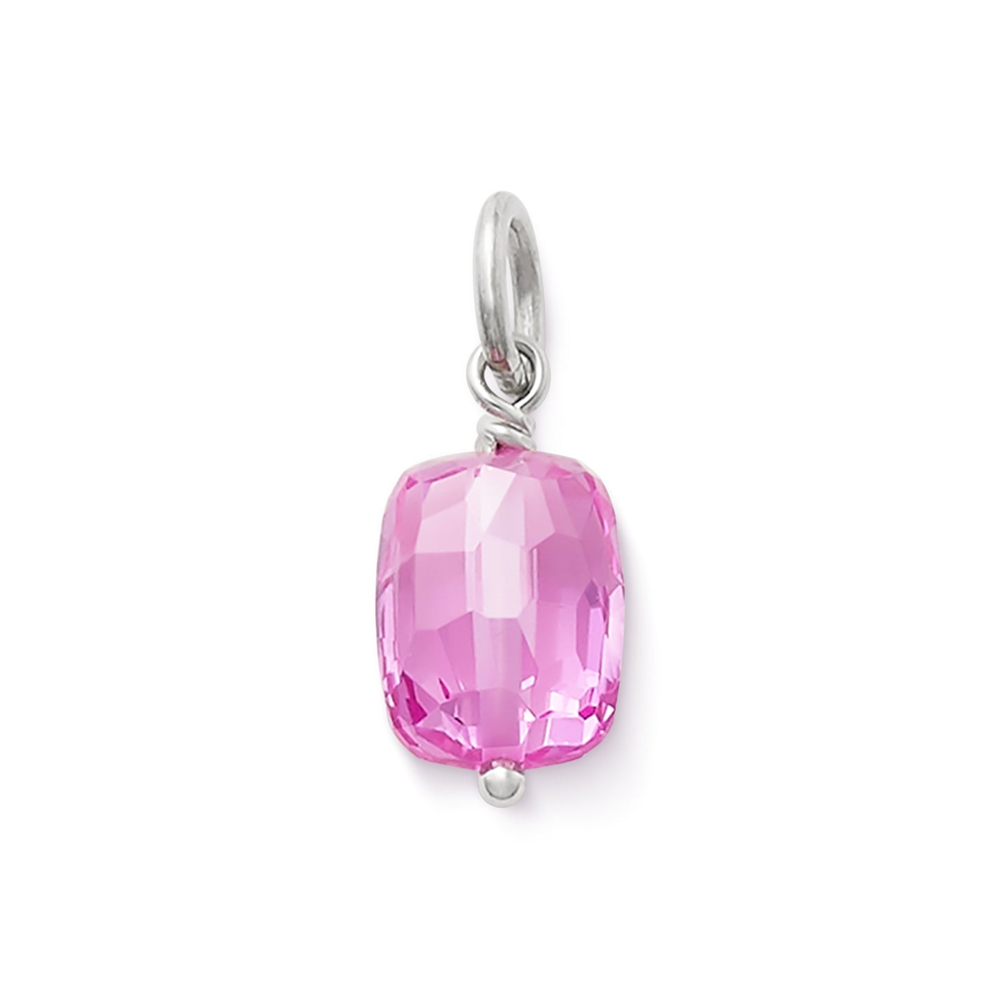 Consuela Faceted Lab-Created Pink Sapphire Gemstone Bead Pendant
 – Consuela