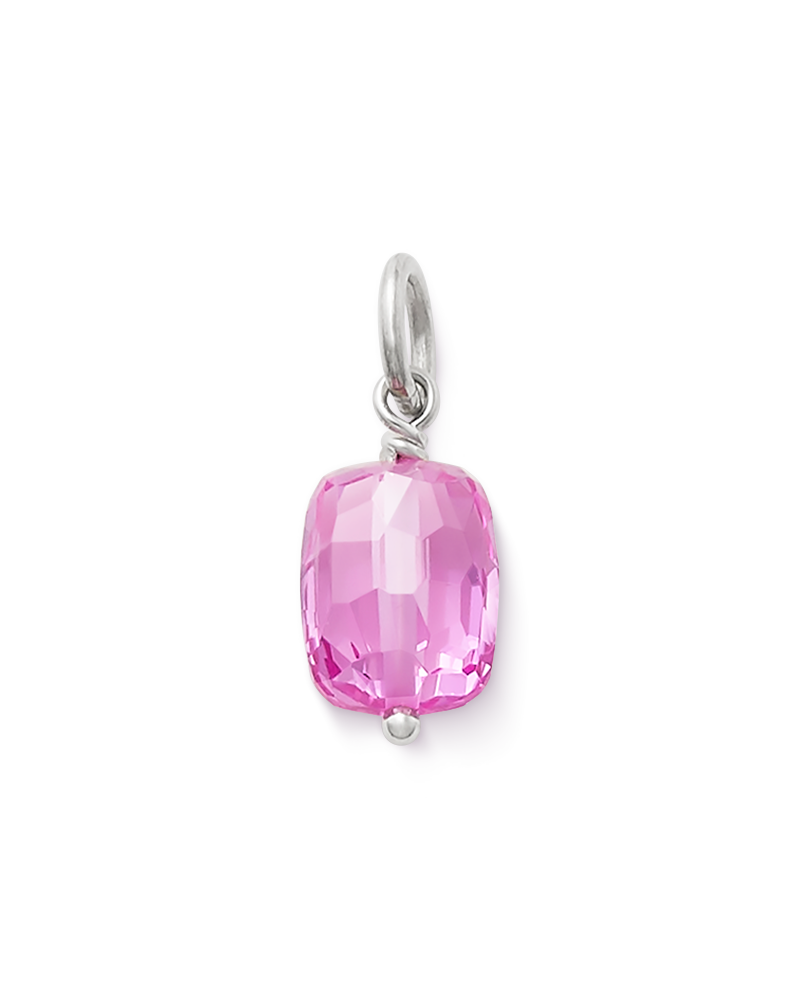 Consuela Faceted Lab-Created Pink Sapphire Gemstone Bead Pendant
 – Consuela