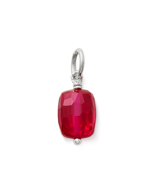 Consuela Faceted Lab-Created Ruby Gemstone Bead Pendant
 – Consuela