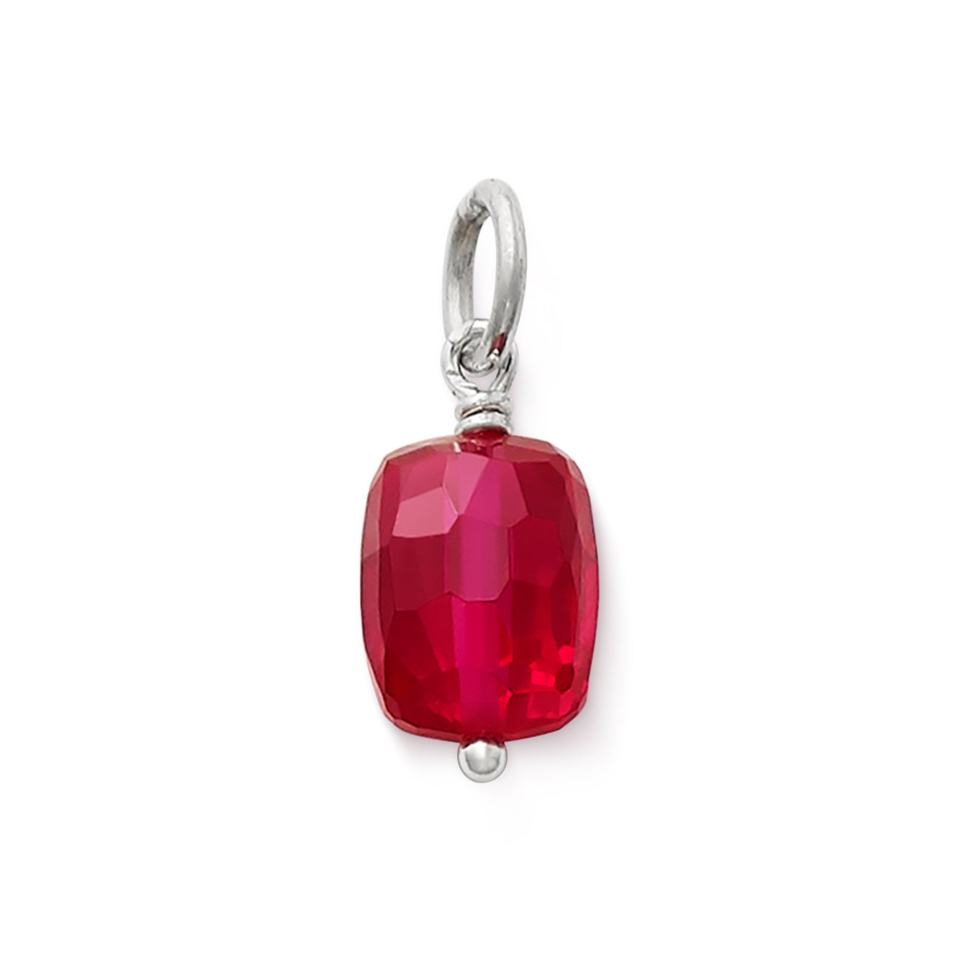 Consuela Faceted Lab-Created Ruby Gemstone Bead Pendant
 – Consuela