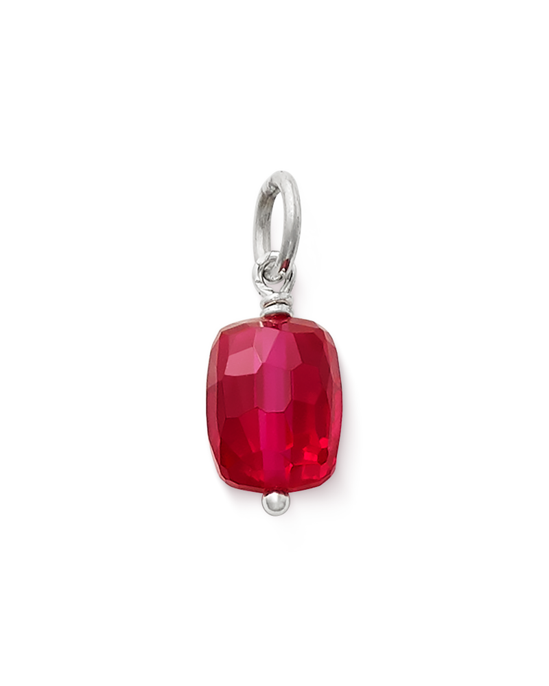 Consuela Faceted Lab-Created Ruby Gemstone Bead Pendant
 – Consuela