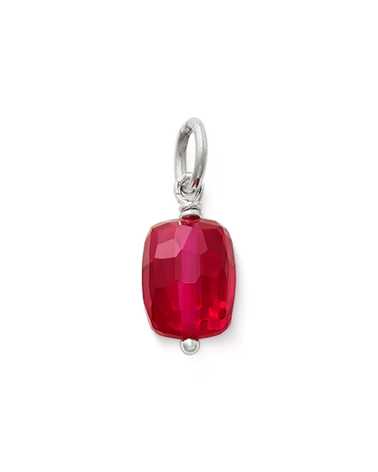 Consuela Faceted Lab-Created Ruby Gemstone Bead Pendant
 – Consuela