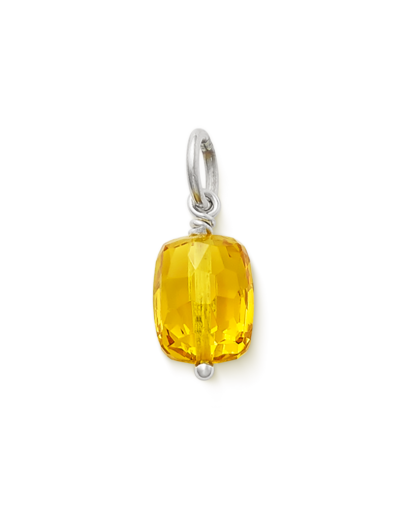 Consuela Faceted Lab-Created Golden Sapphire Gemstone Bead Pendant
 – Consuela