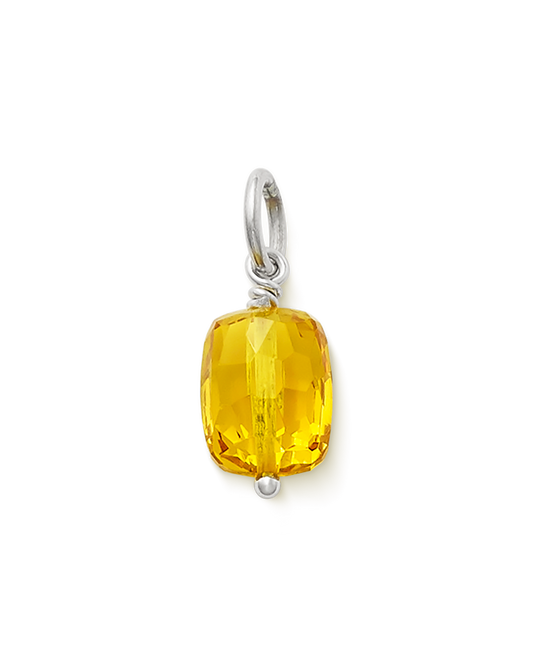 Consuela Faceted Lab-Created Golden Sapphire Gemstone Bead Pendant
 – Consuela