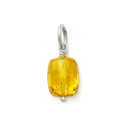 Consuela Faceted Lab-Created Golden Sapphire Gemstone Bead Pendant
 – Consuela