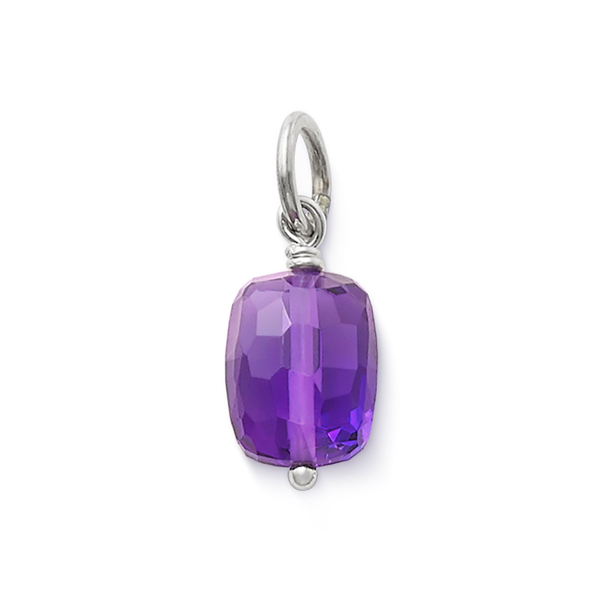 Consuela Faceted Lab-Created Amethyst Gemstone Bead Pendant
 – Consuela
