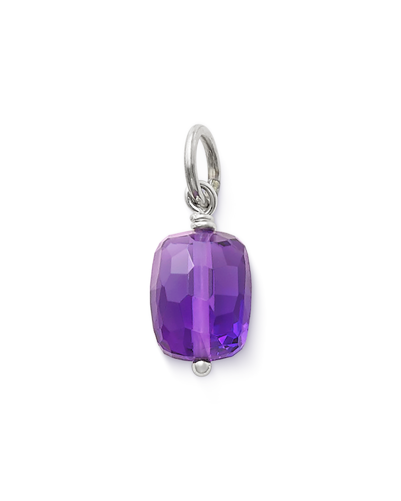 Consuela Faceted Lab-Created Amethyst Gemstone Bead Pendant
 – Consuela